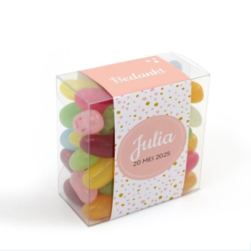 Candy Square Babyshower Bedankje Pink Perfect