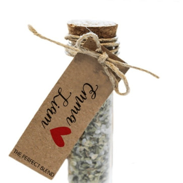 Herbal Gift Tubes huwelijksbedankjes Heart