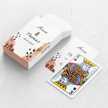 Gepersonaliseerde speelkaarten huwelijksbedankje - Conga - kaarten en doosje