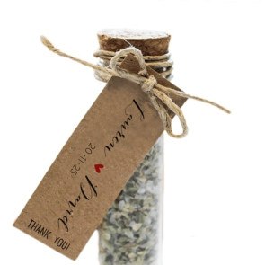 Herbal Gift Tubes huwelijksbedankjes Basis Label