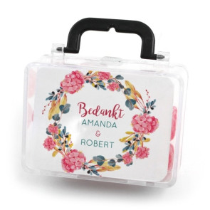 Mini Suitcase huwelijksbedankje Bouquet