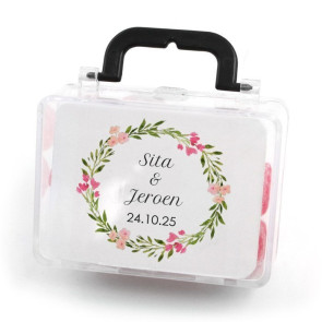 Mini Suitcase Huwelijksbedankje Bohemian Flowers