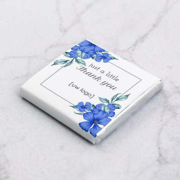 Mini Chocolade zakelijk bedankje - Blue Flowers