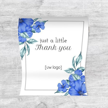 Mini Pepermuntrolletjes zakelijk bedankje - Blue Flowers