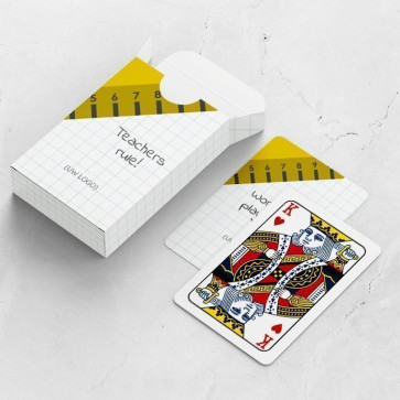 gepersonaliseerde speelkaarten zakelijk liniaal kaarten en doosje