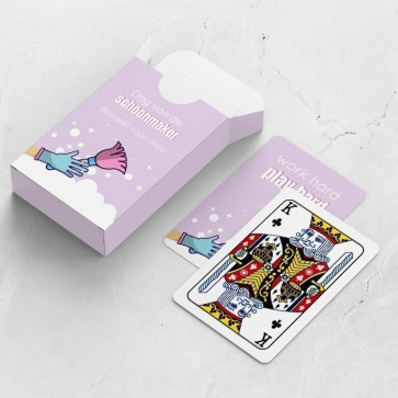 gepersonaliseerde speelkaarten zakelijk sparkling clean kaarten en doosje