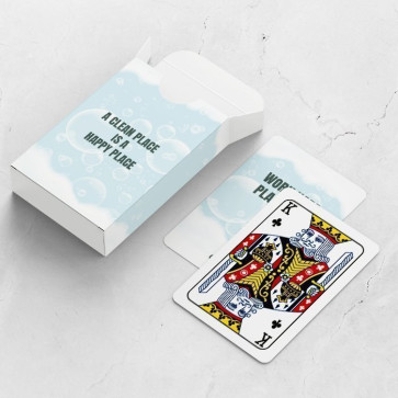 gepersonaliseerde speelkaarten zakelijk transparent kaarten en doosje