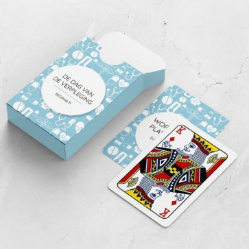 gepersonaliseerde speelkaarten zakelijk health kaarten en doosje
