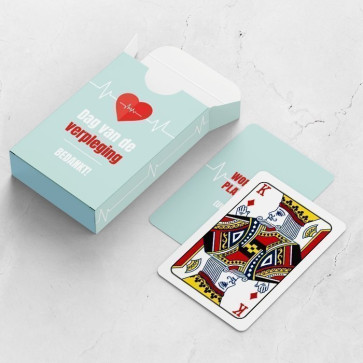 gepersonaliseerde speelkaarten zakelijk heartbeat kaarten en doosje