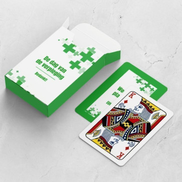 gepersonaliseerde speelkaarten zakelijk care kaarten en doosje