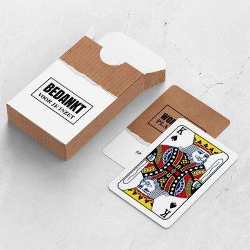 gepersonaliseerde speelkaarten zakelijk paper kaarten en doosje