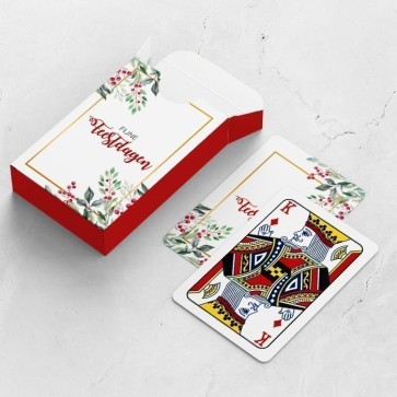 gepersonaliseerde speelkaarten zakelijk holiday branch kaarten en doosje