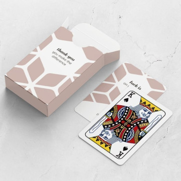 gepersonaliseerde speelkaarten zakelijk the space between kaarten en doosje