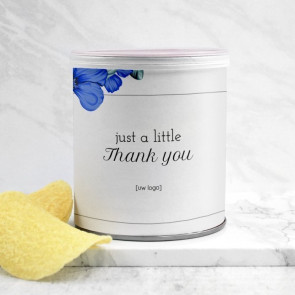 Pringles zakelijk bedankje - Blue Flowers voorkant