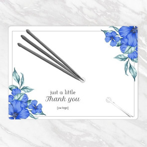 Sterretjes Kaart zakelijk bedankje - Blue Flowers