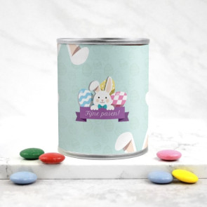 Blikje Chocolade pastilles zakelijke bedankje - Easter Bunny voor