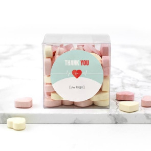 Candy Cube zakelijk bedankje - Heartbeat