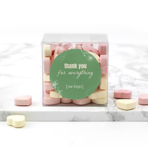 Candy Cube zakelijk bedankje - Organic